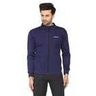 Full Sleeves Solid Sports Jacket for Men (Navy Blue, M)