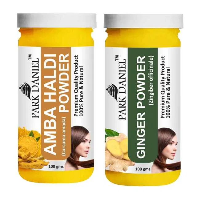 Park Daniel 100% Pure & Natural Amba Haldi Powder & ginger Powder (Pack Of 2, 100 g) (SE-591)