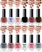 Banetion Glossy Matte Finish Nailpaint (Kiss My Hands) (Pack Of 12)