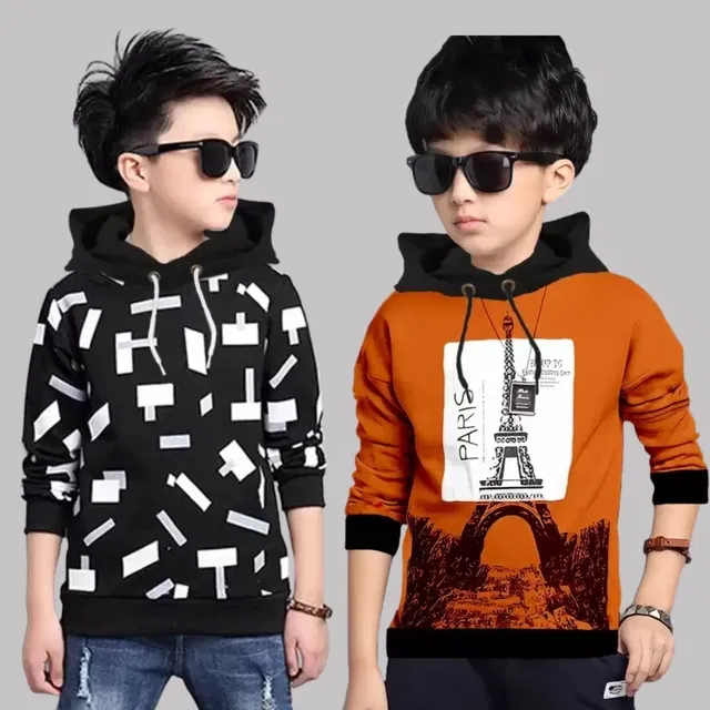 Cotton Blend Hoodies  for Boys (Multicolor, 14-15 Years) (Pack of 2)
