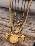 Combo of 4 Pcs Mangalsutras with Earrings Set for Women 