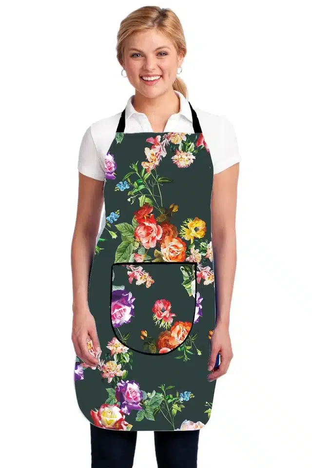 PVC Printed Kitchen Apron (Multicolor)