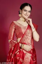 Organza Zari Woven Saree for Women 