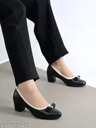 Shoetopia Black Pointed Toe Heel Sandals Size IND-6