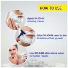 VI-JOHN Tropical Lime Shaving Cream for Men with Tea Tree oil and Bacti  guard 125 g