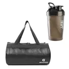 PU Leather Gym Bag with Shaker Bottle 