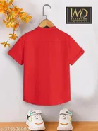 Solid Cotton Blend Mandarin Neck T-Shirt for Boys 