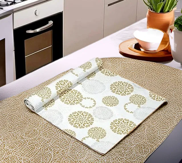 PVC Printed Shelf Mat Roll (Multicolor, 5 m)