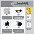 3rd Happy Birthday Balloon Decoration Kit, Silver, Set of 1