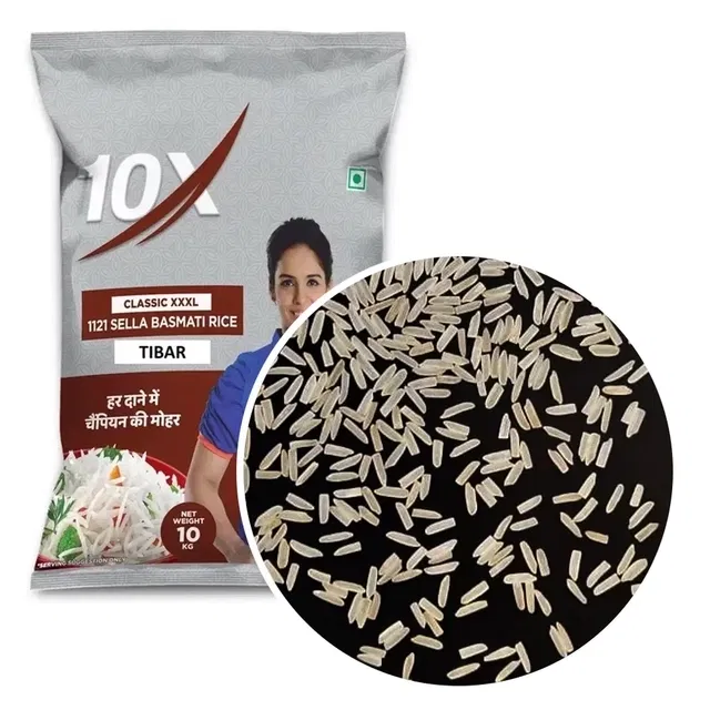10x Premium Sella Tibar Basmati Rice 10 kg