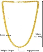Men's Gold Plated Braided Chain, Gold