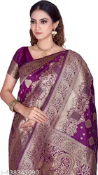 Banarasi Silk Zari Woven Saree for Women 
