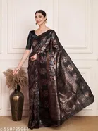Jacquard Kanjeevaram Banarasi Silk Saree for Women 