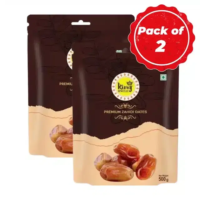 किंग अंकल ज़ाहिदी डेट्स 500 g (पैक ऑफ़ 2)