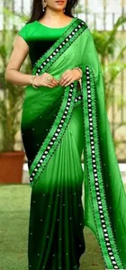 Georgette Solid Saree for Women 
