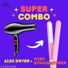 Plastic Hair Dryer with Straightener 