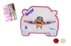 Alloy Rakhi with Greeting Card & Roli Chawal 
