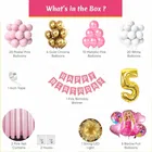 Barbie Theme 5th Birthday Balloon Decoration Kit For Kids, Multicolor, Pack Of 67