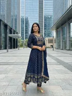 Printed A-line Kurta Set for Women 