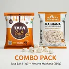 Budget | Himalaya Makhana (3+ Suta) 250 g + Tata Salt 1 kg