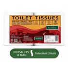 TerraHome Toilet Tissue Paper Rolls, 2 Ply, 400 Pulls [2 x 200 Pulls]