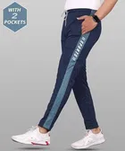 Printed Trackpant for Men (Blue, 30)