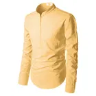 Trendy Cotton Full Sleeves Short Kurta For Men 