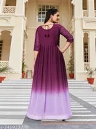 Fit and Flare Embellished Maxi Dress for Women 