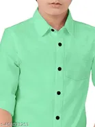 Solid Cotton Blend Polo Shirt for Boys 
