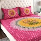 Cotton Queen Bedsheet with 2 Pillow Cover 