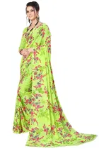 कनूड़ा प्रिंट्स फैंसी विमेंस जॉर्जेट फ्लावर प्रिंटेड साड़ी 