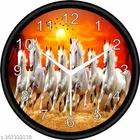 DIVINE CRAFT 7 Horse Analog Wall Clock 