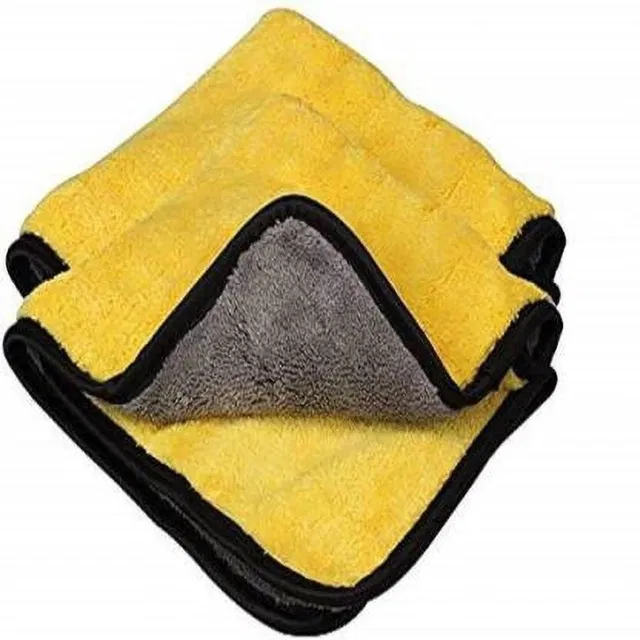 Neekshaa Microfiber Towel (Yellow, 40x40 cm, Pack of 2)