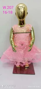 Net Sleeveless Dress for Girls 