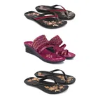 Heels with 2 Pairs Flats for Women 