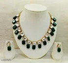 Elegant Alloy & Pearl Jewellery Set