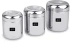 Inkitch Stainless Steel Storage Container with Lid for Kitchen (Silver, Set of 3)