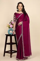 Chiffon Woven Design Saree for Women 