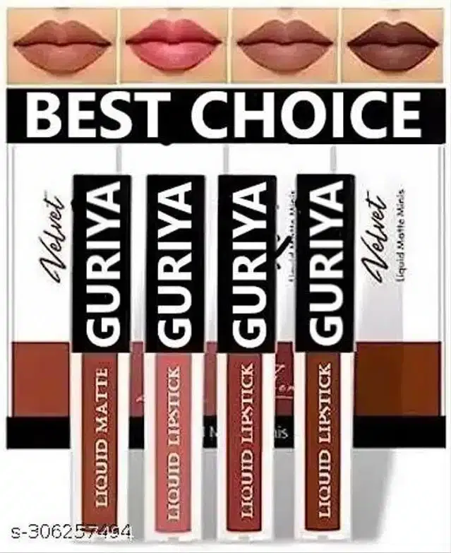 Premium Matte Lipsticks (Multicolor, Pack of 4)