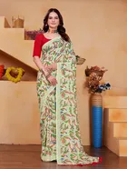Georgette Printed Saree for Women 