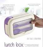 Plastic Lunch Box with Fork & Spoon 