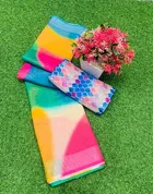 Linen Printed Saree for Women 