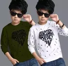 Cotton Blend Round Neck T-Shirts for Boys 