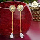 Designer Gold Plated Chain Drop Earrings Set for Women & Girls 