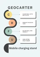 Immutable Mobile phone charging stand | Wall mountable Mobile stand holder | Wall Holder Stand without drilling on wall | Multi purpose holder for wall |Remote holder suitable for AC and TV remote 