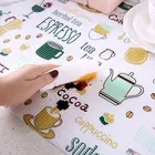 Coffee Theme PVC Kitchen Cabinet Shelf Mat Kitchen Mat EVA Food Grade Multipurpose Washable Anti Slip Mat/Sheet for Fridge, Shelf Liner, Table, Kitchen Drawer mat 