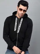 Printed String Fleece Jacket for Men 