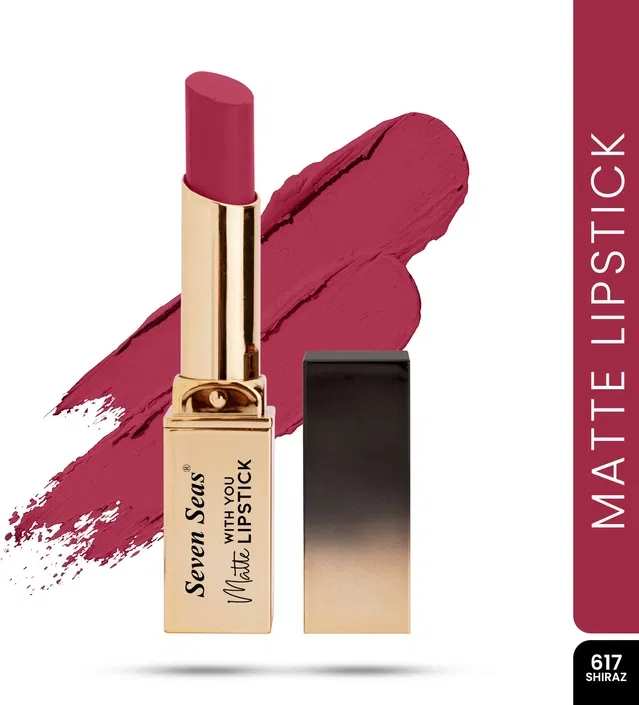 Seven Seas Lipstick for Women, Plum Pink (3.5g)