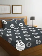 Glace Cotton Fitted Bedsheet with 2 Pillow cover 