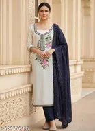 Embroidered Floral Palazzo Suit Set 